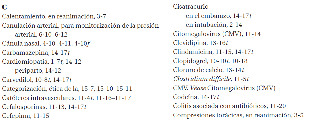 Ejemplo de índice de temas