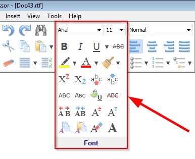 quarkxpress font toolbar