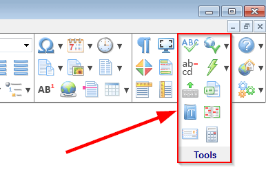 The 'Tools' toolbar