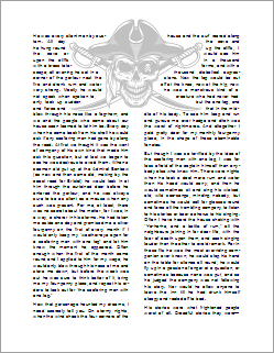 The 'Skull and bones' sample document