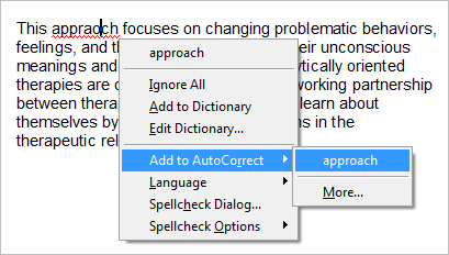 Adding a typo to AutoCorrect