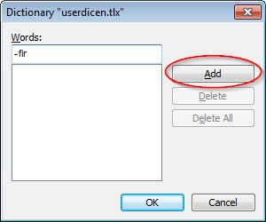 Edit dictionary