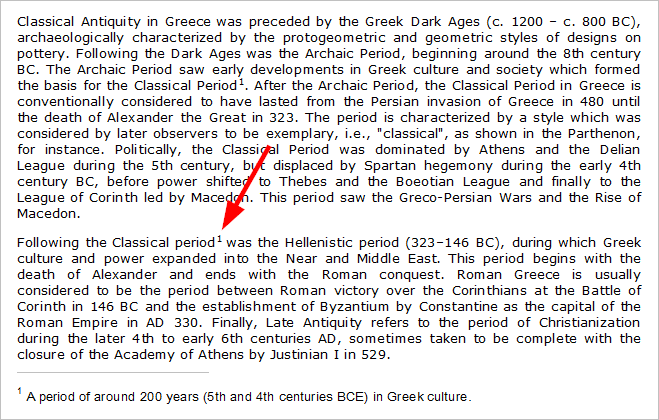 New footnote reference