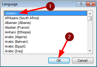 'None' language