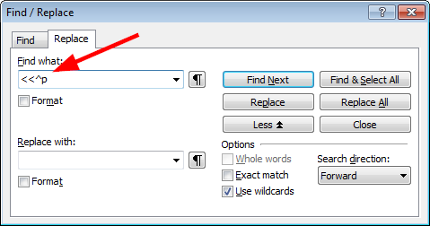 Search pattern
