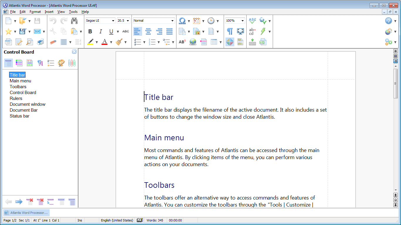 Open document