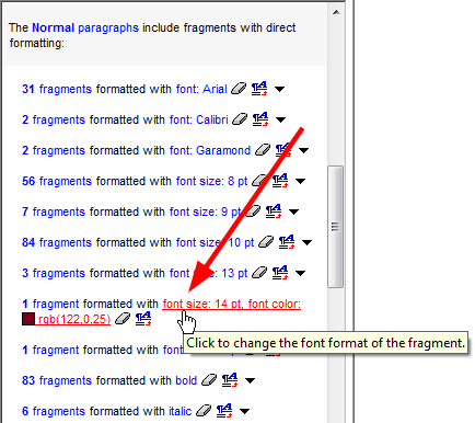 Modify formatting