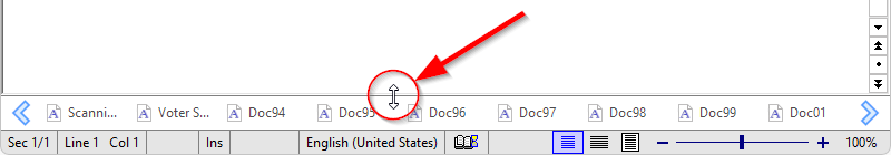 Resizing Document Bar