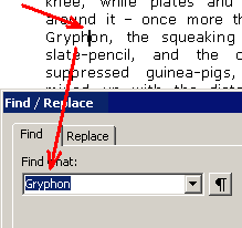 Find word at cursor
