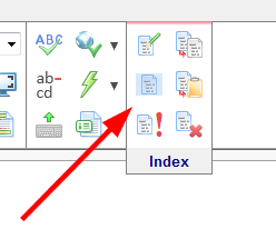 The 'Index' toolbar