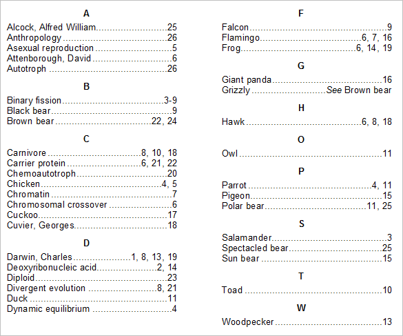 One-level index