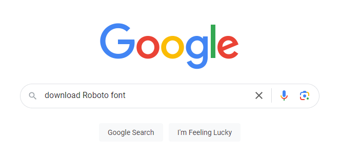 Searching for fonts with Google