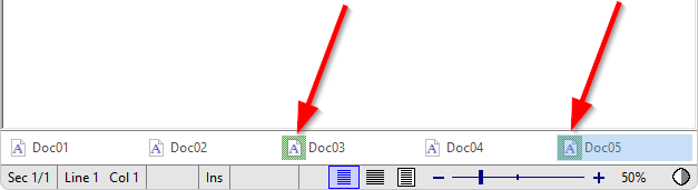 The Document Bar icon of a read-only document