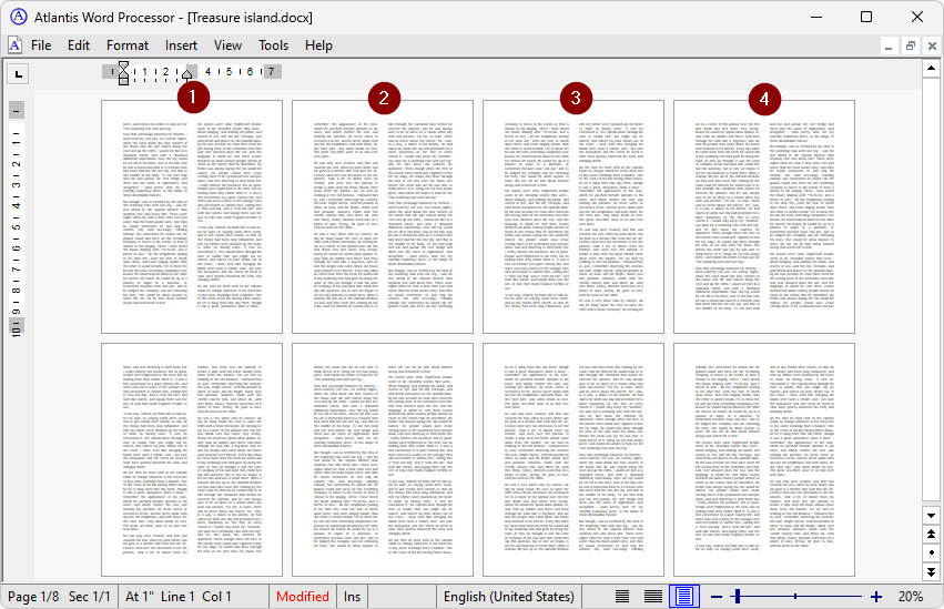 Multiple page columns