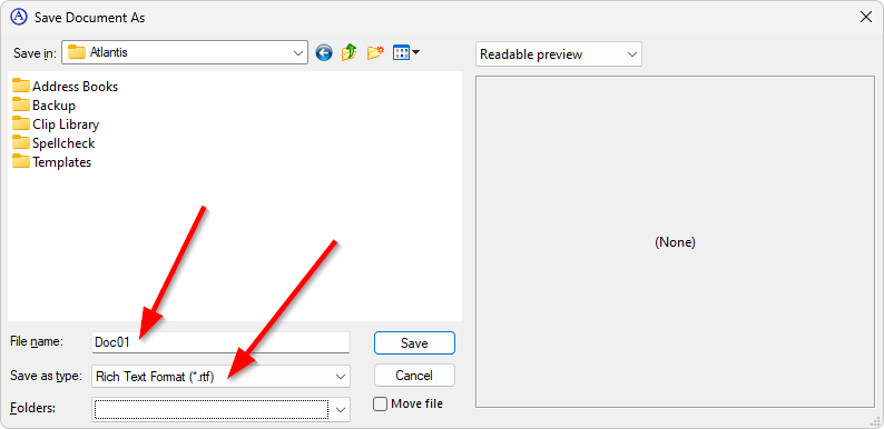 Choosing new filename and format