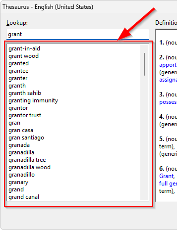 Automatic suggestions to look up