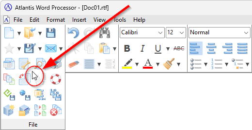 Toolbar fly-out