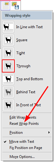 The 'Reset Wrap Points' command