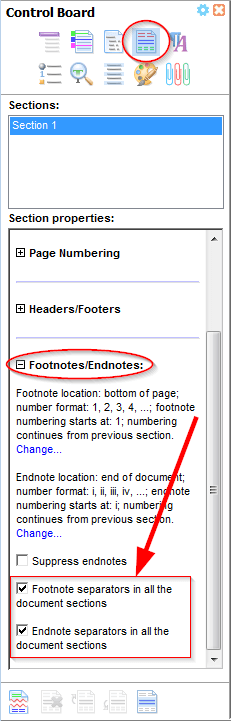 Disable note separators