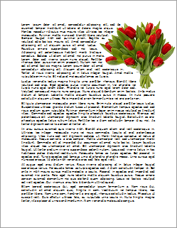 The 'Flowers' sample document