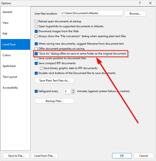 The 'Save As' dialog offers to save in same folder as the original document' option